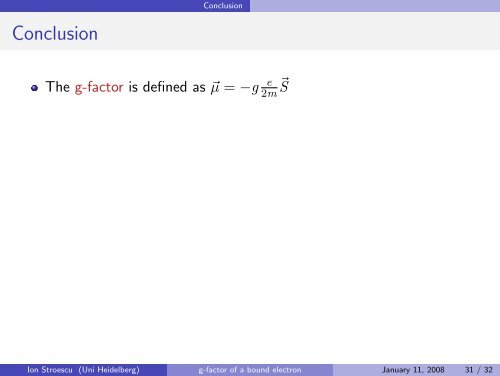 g-factor of a bound electron