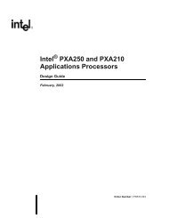 Intel PXA250 and PXA210 Applications Processors