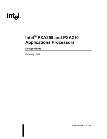 Intel PXA250 and PXA210 Applications Processors