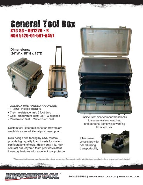 General Tool Box - Kipper Tool Company
