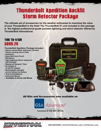 ThunderBolt Xpedition Backlit Storm Detector Package - Kipper Tool ...