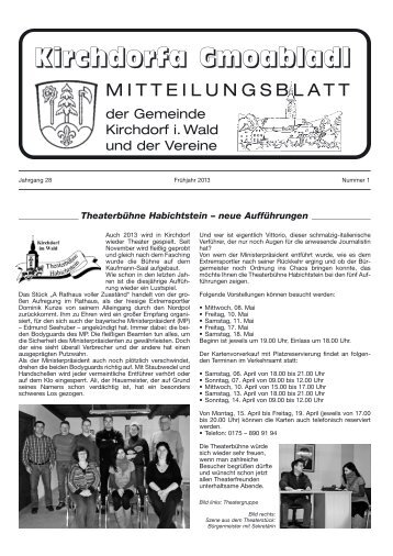 Gmoabladl - FrÃ¼hjahr 2013 - Kirchdorf im Wald