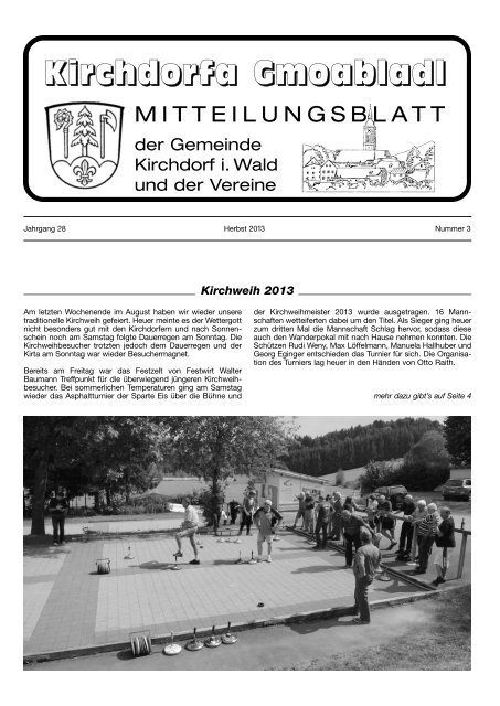 Gmoabladl - Herbst 2013 - Kirchdorf im Wald