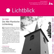 Lichtblick - Evangelische Kirchengemeinde Alt-Lichtenberg