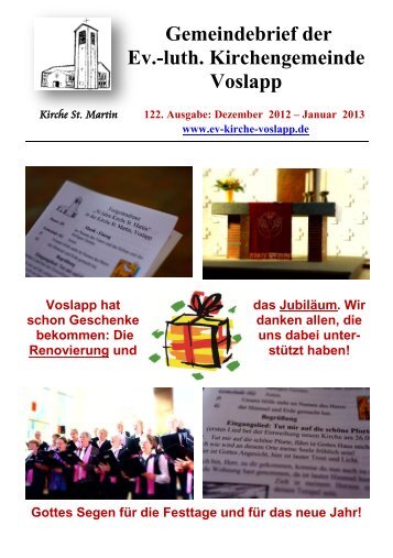 Dezember 2012 bis Januar 2013 - Ev.-luth. Kirchengemeinde Voslapp