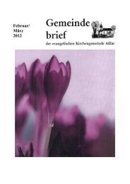 Gemeindebrief Februar/MÃ¤rz 2012 - Evangelische Kirche Asslar