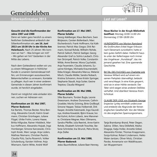 Profil- GEMEiNDEBriEf - 2/2013 - Ev. Kirchengemeinde Essen ...