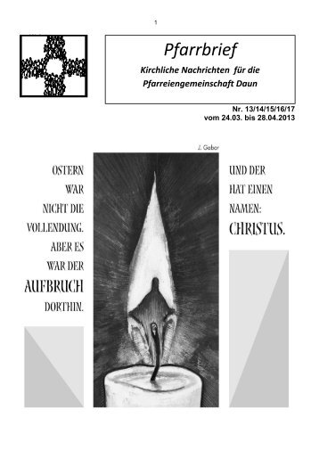 Pfarrbrief - Pastoraler Raum Daun