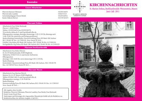 Jun/Jul - Kirchgemeinde Dohna