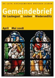 Gemeindebrief April/Mai 2008 - Ev.-Luth. Kirchgemeinde Dresden ...