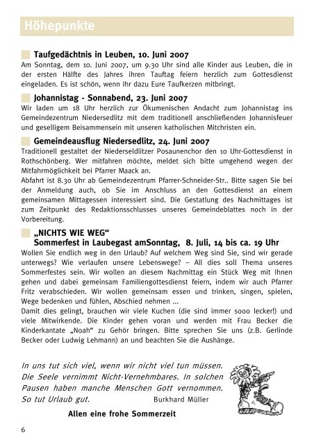 Gemeindebrief Juni/Juli 2007 - Ev.-Luth. Kirchgemeinde Dresden ...