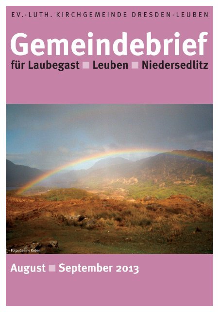 Gemeindebrief August/September 2013 - Ev.-Luth. Kirchgemeinde ...