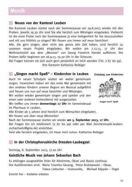 Gemeindebrief August/September 2013 - Ev.-Luth. Kirchgemeinde ...