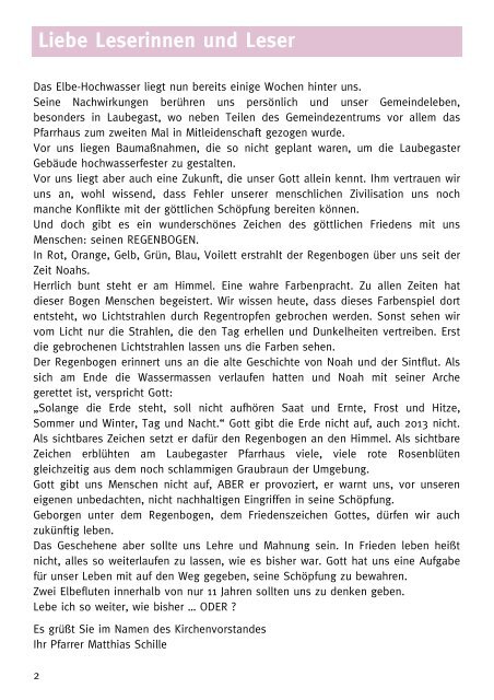 Gemeindebrief August/September 2013 - Ev.-Luth. Kirchgemeinde ...