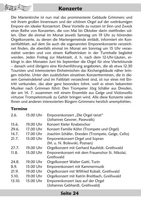 Gemeindebrief 13.06-13.09 - klein.pub - Kirche Grimmen ...