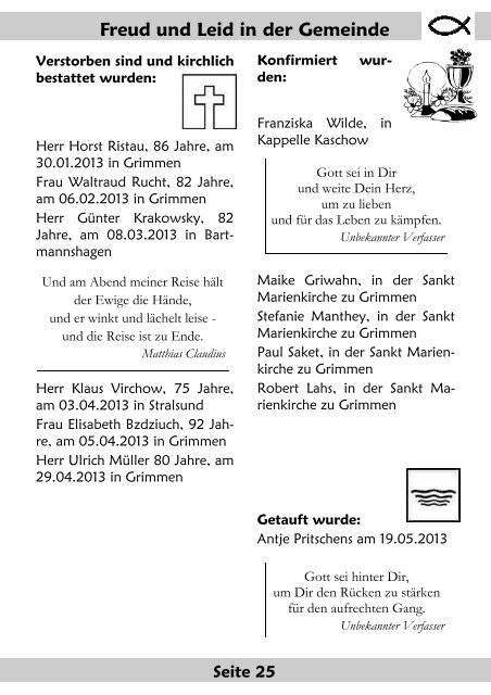 Gemeindebrief 13.06-13.09 - klein.pub - Kirche Grimmen ...