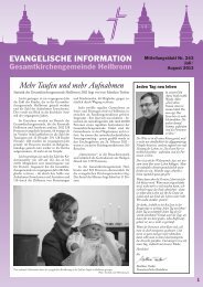 Kirchenblatt 2011_QX-6 - Evangelischer Kirchenbezirk Heilbronn