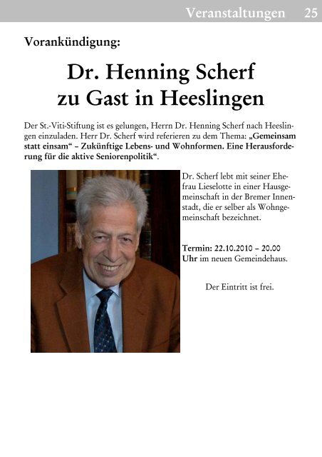 Gemeindebrief (Oktober 2010) - Heeslingen