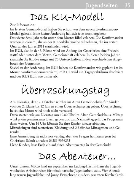 Gemeindebrief (Oktober 2010) - Heeslingen