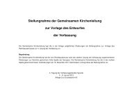 Stellungnahme der Gemeinsamen Kirchenleitung zur Vorlage des ...