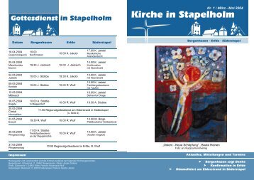 Kirche in Stapelholm - in der Kirchengemeinde Bergenhusen