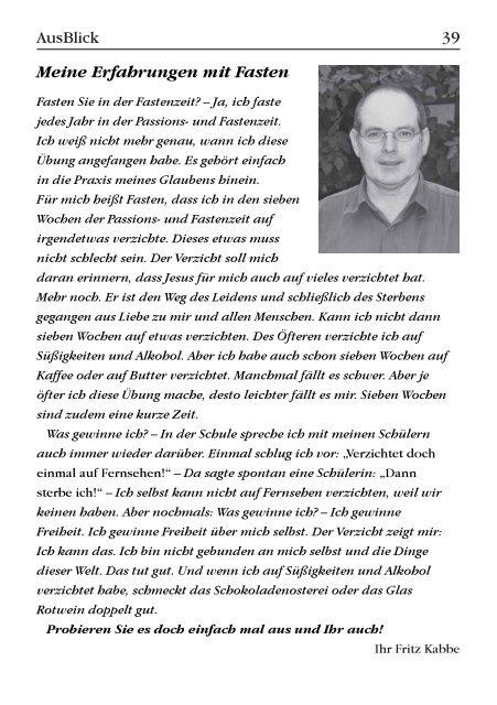 EinBlick Nr 60, MÃ¤rz 2013 - Evangelische Kirchengemeinde Ittersbach