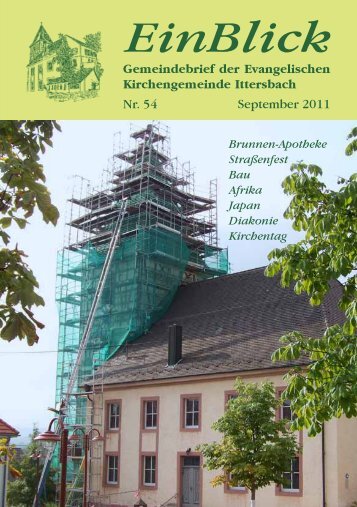 EinBlick Nr 54, September 2011 - Evangelische Kirchengemeinde ...