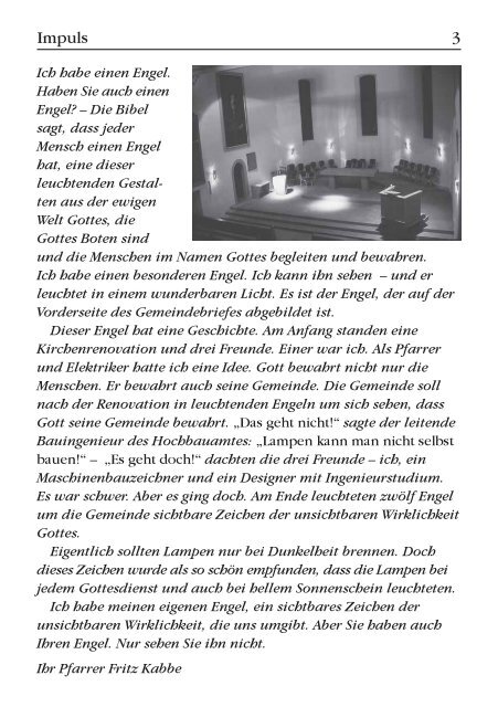 EinBlick Nr 62, September 2013 - Evangelische Kirchengemeinde ...