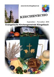 September - November 2010 - Evangelische Kirchengemeinde ...