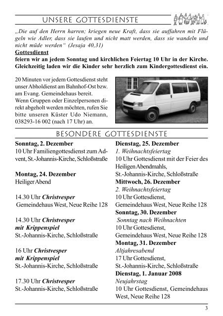 der Ev.-Luth. Kirchgemeinde Ostseebad KÃ¼hlungsborn Dezember ...