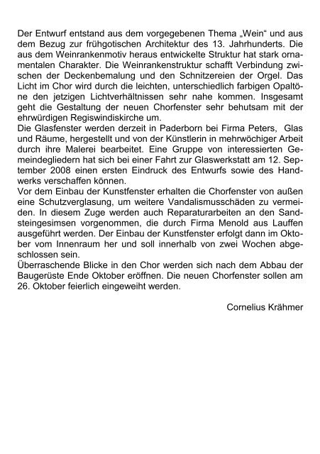 Gemeindebrief September 2008 - Ev. Kirchengemeinde Lauffen