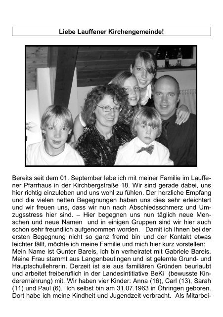 Gemeindebrief September 2008 - Ev. Kirchengemeinde Lauffen