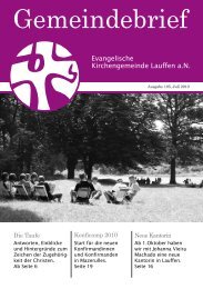 Gemeindebriefs Juli 2010 - Ev. Kirchengemeinde Lauffen