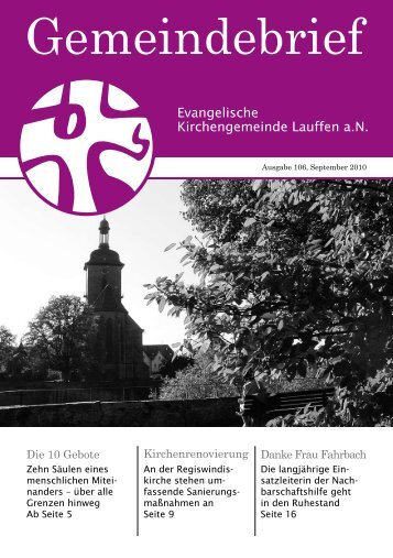 Ausgabe 106, September 2010 - Ev. Kirchengemeinde Lauffen