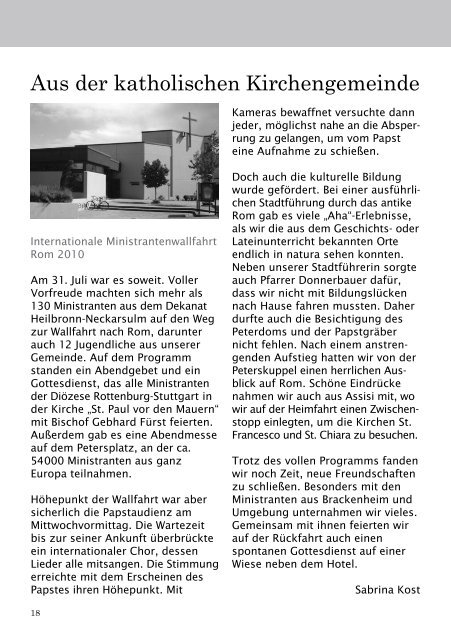 Ausgabe 106, September 2010 - Ev. Kirchengemeinde Lauffen