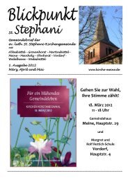 Ausgabe 1 / 2012 - St. Stephani-Kirchengemeinde Meine