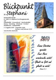 Ausgabe 4 / 2009 - St. Stephani-Kirchengemeinde Meine