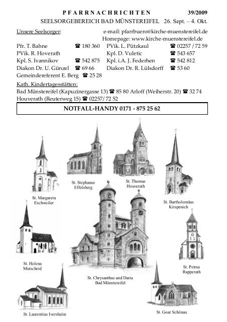 Pfarrnachrichten 39/2009 - Katholischer Seelsorgebereich Bad ...