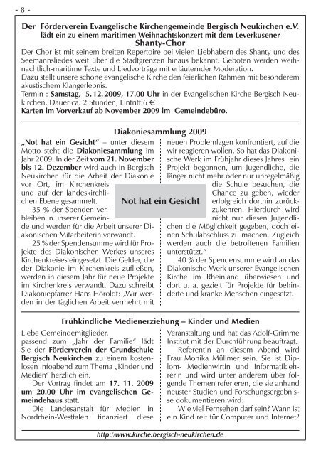 WIR Okt. - Nov. 2009 - Evangelische Kirchengemeinde Bergisch ...