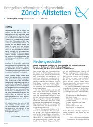 reformiert-lokal Nr. 6 - Evangelisch-reformierten Kirchgemeinde ...