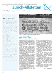 reformiert-lokal Nr. 18 - Evangelisch-reformierten Kirchgemeinde ...