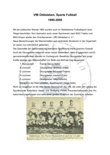 1990-2000 - VfB Oldisleben