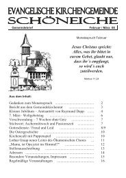 Ausgabe 01/2008 - Kirchen in SchÃ¶neiche