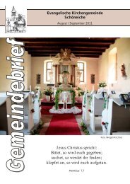 Ausgabe 04/2011 - Kirchen in SchÃ¶neiche