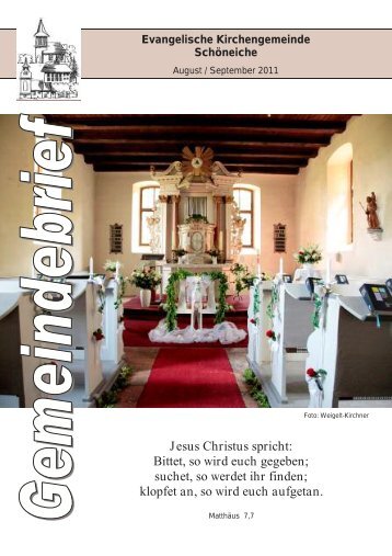 Ausgabe 04/2011 - Kirchen in SchÃ¶neiche