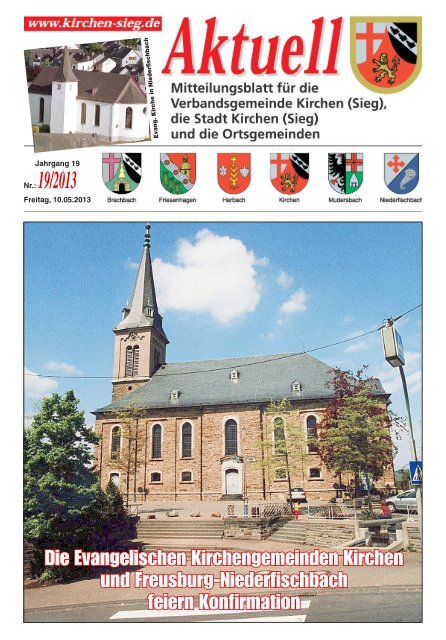 Aktuelles Mitteilungsblatt 19/2013 - Verbandsgemeinde Kirchen, Sieg