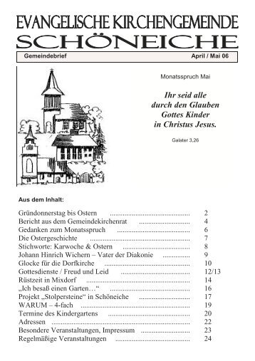 Ausgabe 02/2006 - Kirchen in Schöneiche