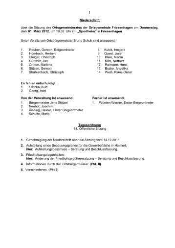 01.03.2012 - Verbandsgemeinde Kirchen, Sieg