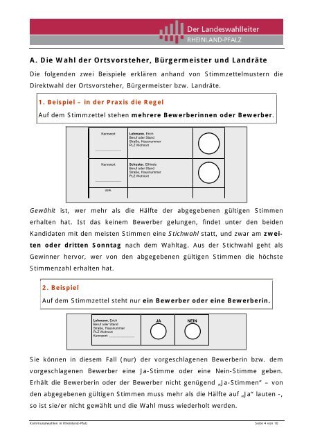 Kommunalwahlen - Verbandsgemeinde Kirchen, Sieg