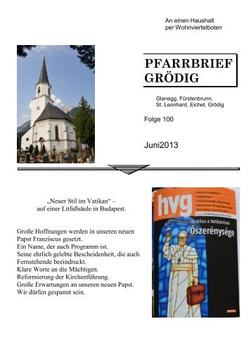 pfarrbrief grödig - Erzdiözese Salzburg